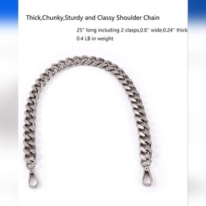 25 Inch Trendy Chunky Metal Chain Purse Handles Shoulder Strap Replaceme…